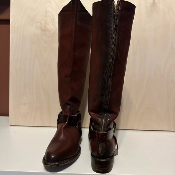 Freebird by Steven Philly knee high riding boot in rust color - Picture 4 of 10